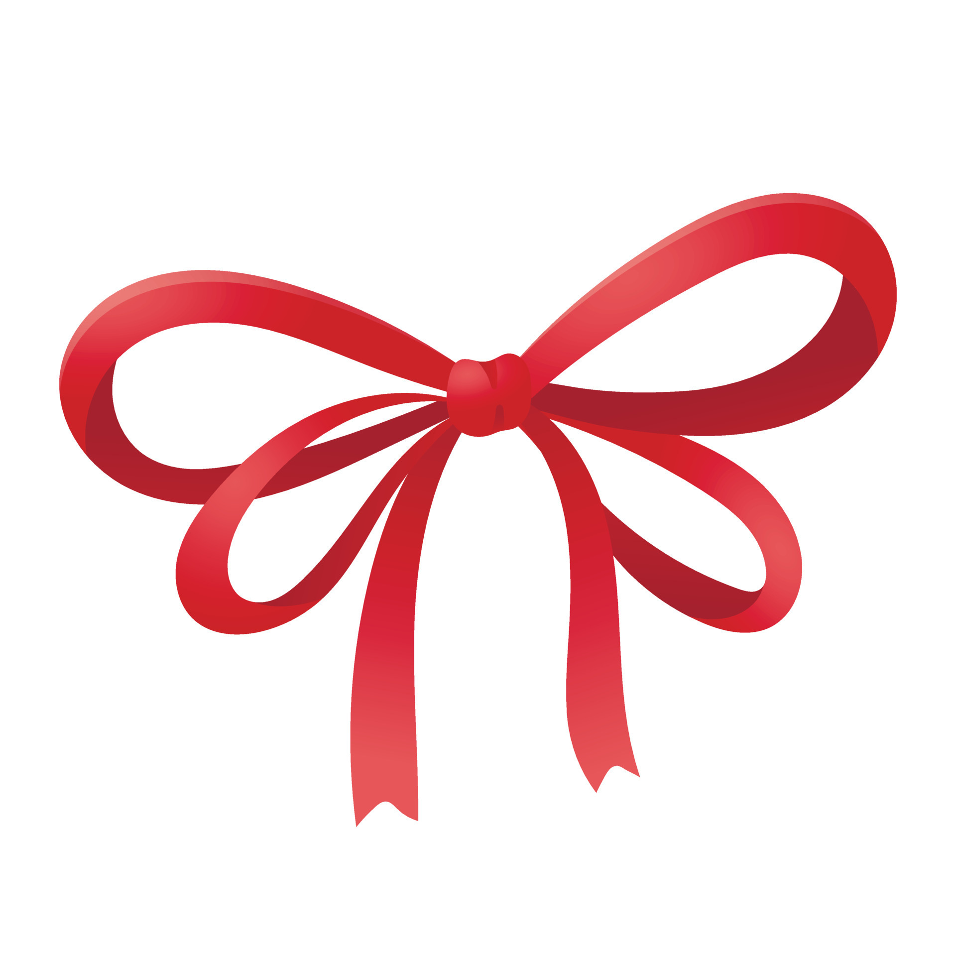 Set of silk red ribbons with bows decoration Vector Image