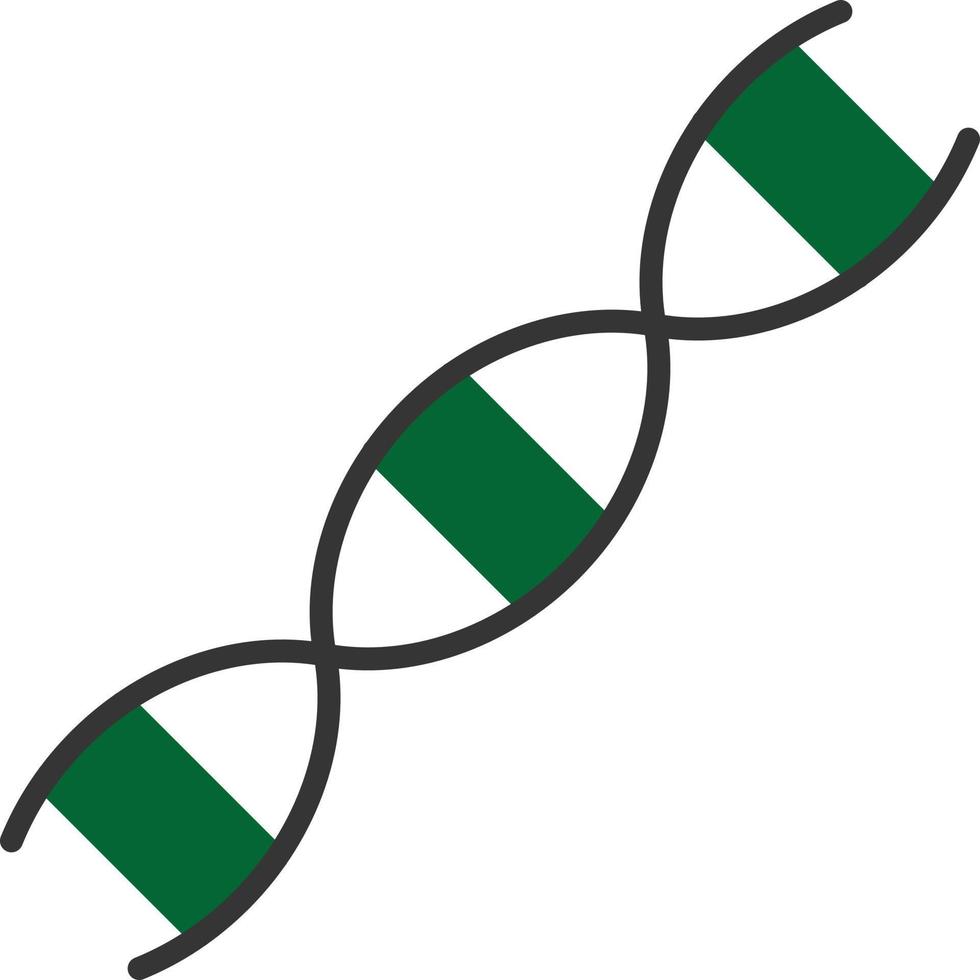 Dna Glyph Two Color vector