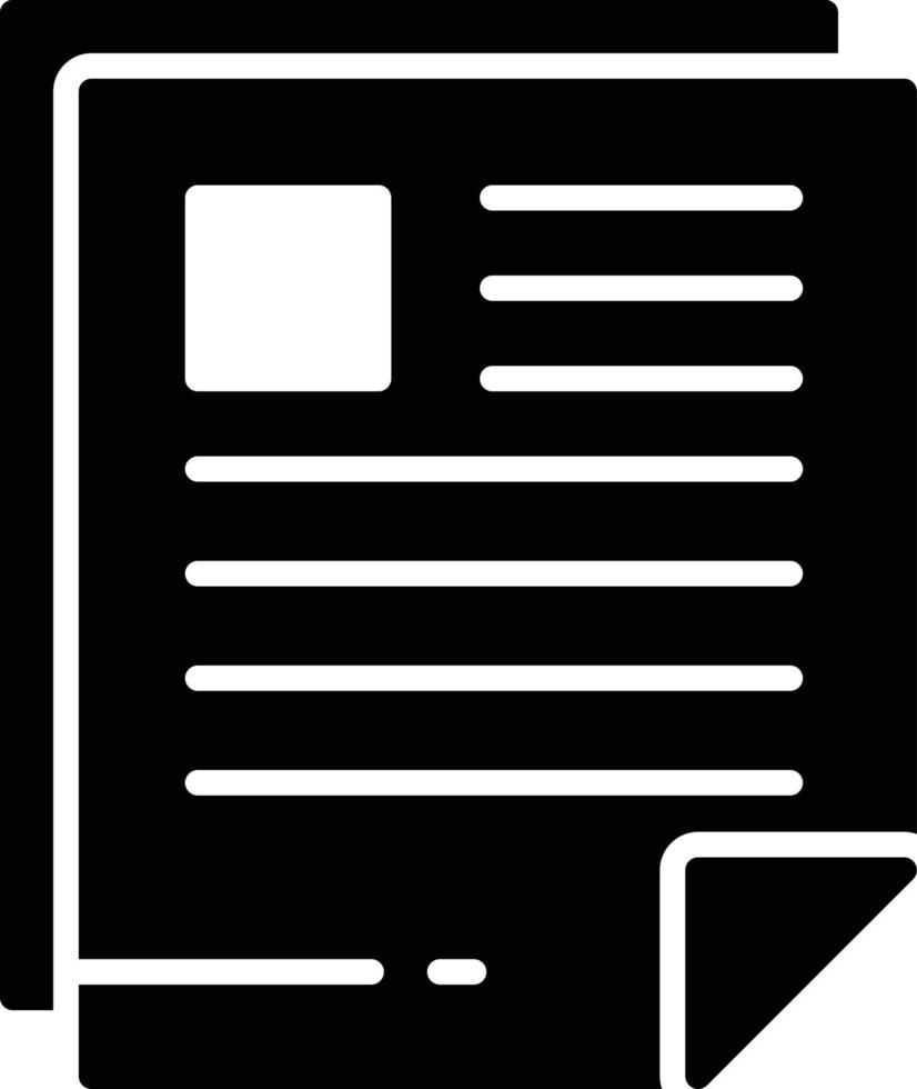 Document Glyph Icon vector