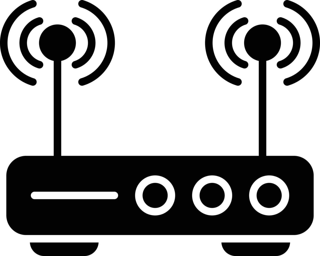 Router Glyph Icon vector
