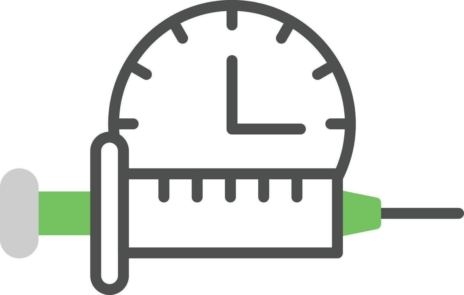 Vaccine Time Outline Icon vector