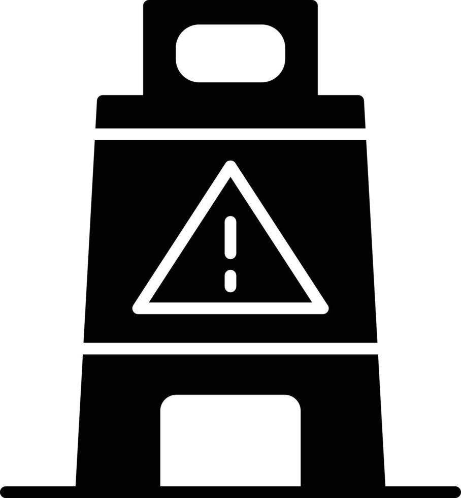 Wet Floor Glyph Icon vector