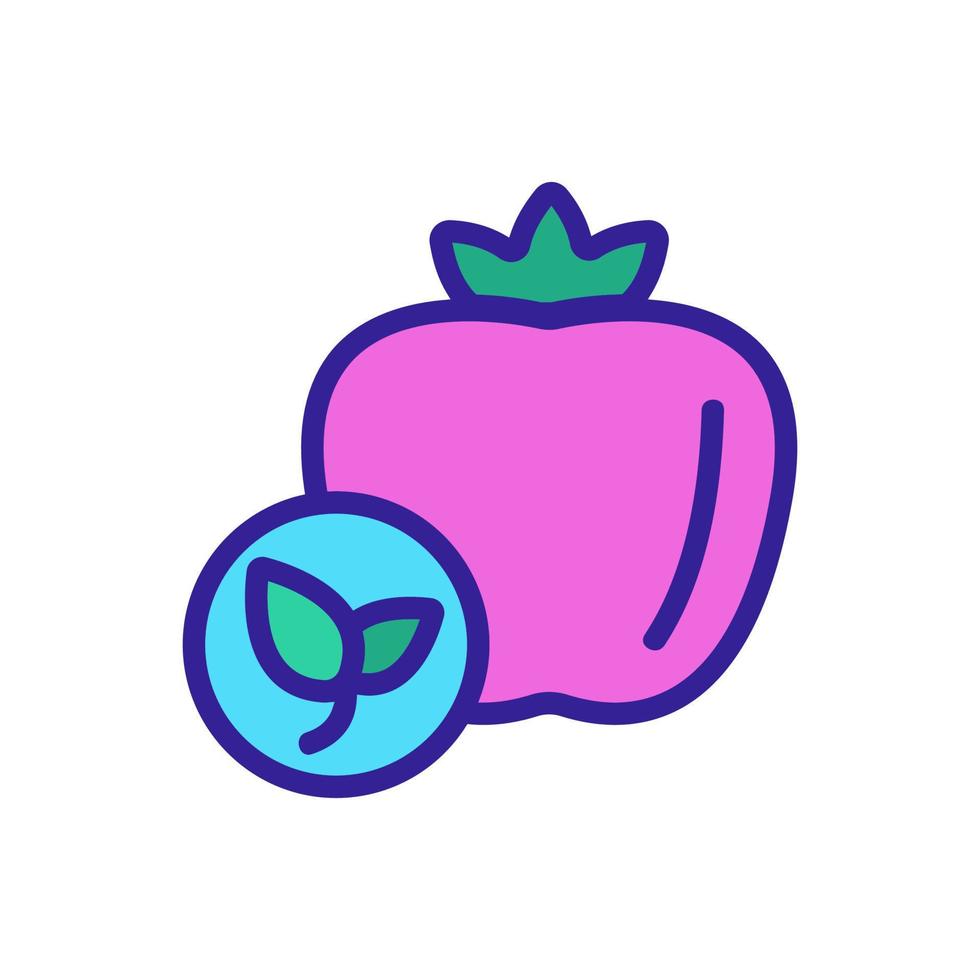 Natural pomegranate icon vector. Isolated contour symbol illustration vector