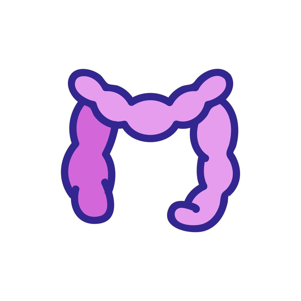 vector de icono intestinal. ilustración de símbolo de contorno aislado