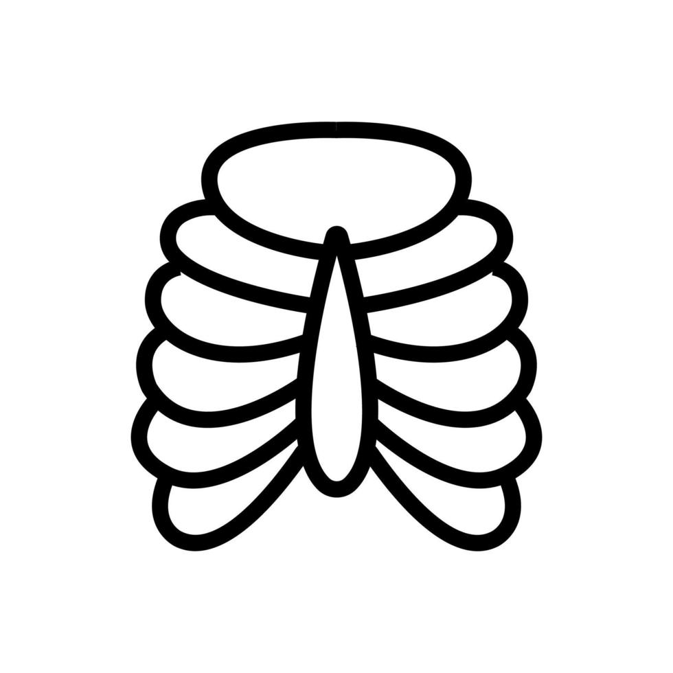 vector de icono de bronquios. ilustración de símbolo de contorno aislado