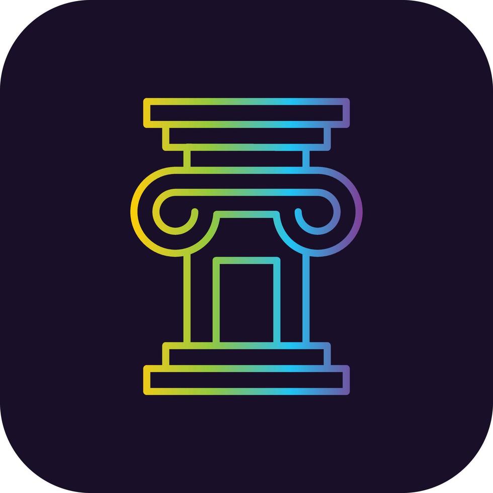Column Gradient Icon vector