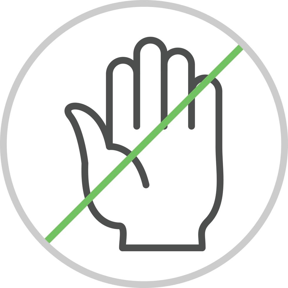No Passing Gradient Icon vector