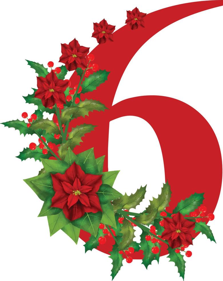 Merry Christmas Number Vector Illustration is perfect for any project packaging, stationery, mugs, bags,  Pillows, T Shirts, invitations etc. whatever you want