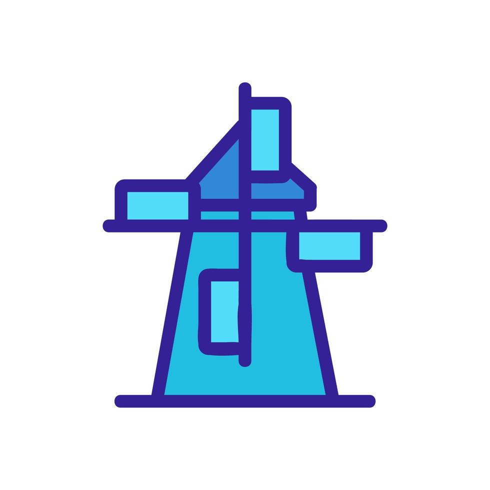 windmill icon vector. Isolated contour symbol illustration vector