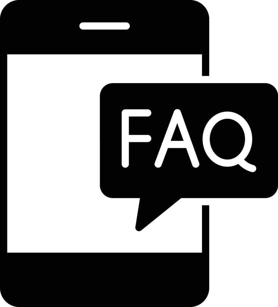 FAQ Glyph Icon vector