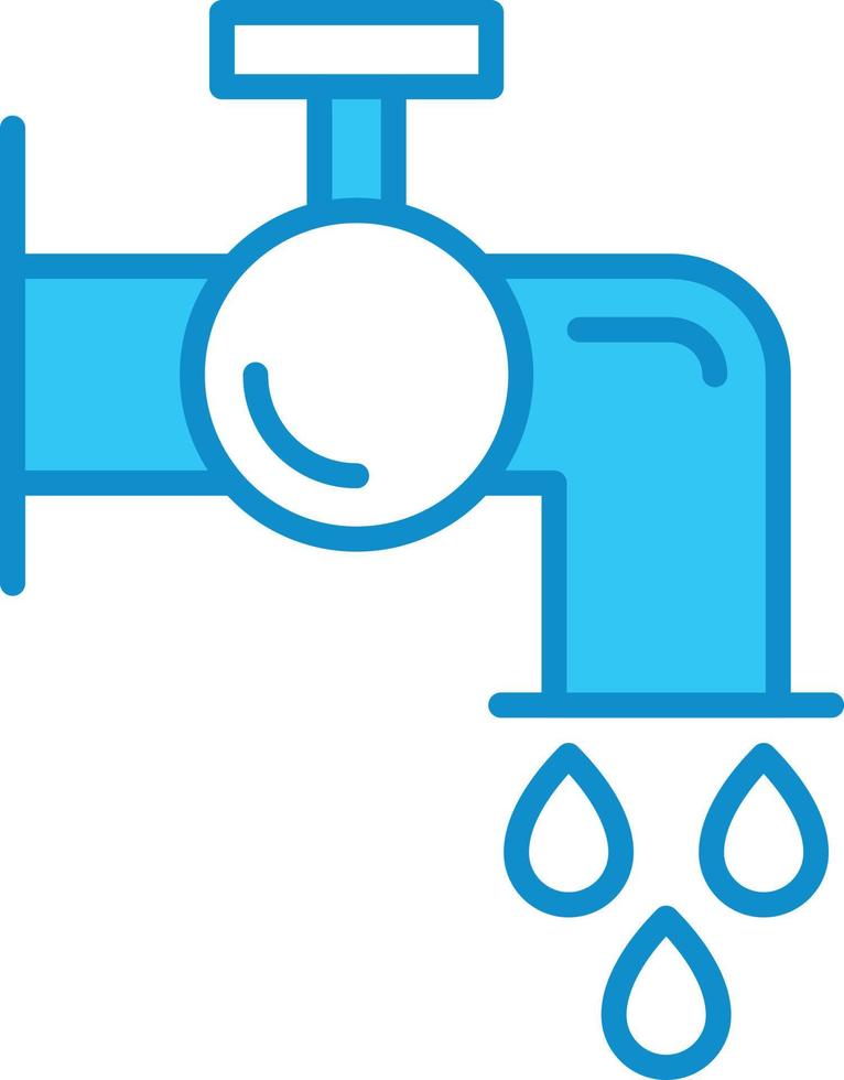 Save Water Line Filled Blue vector