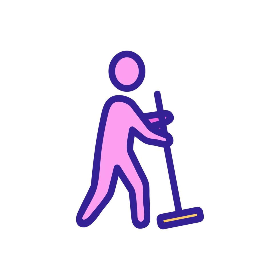 Wet cleaning icon vector. Isolated contour symbol illustration vector