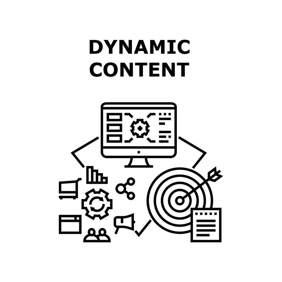 Dynamic content icon vector illustration