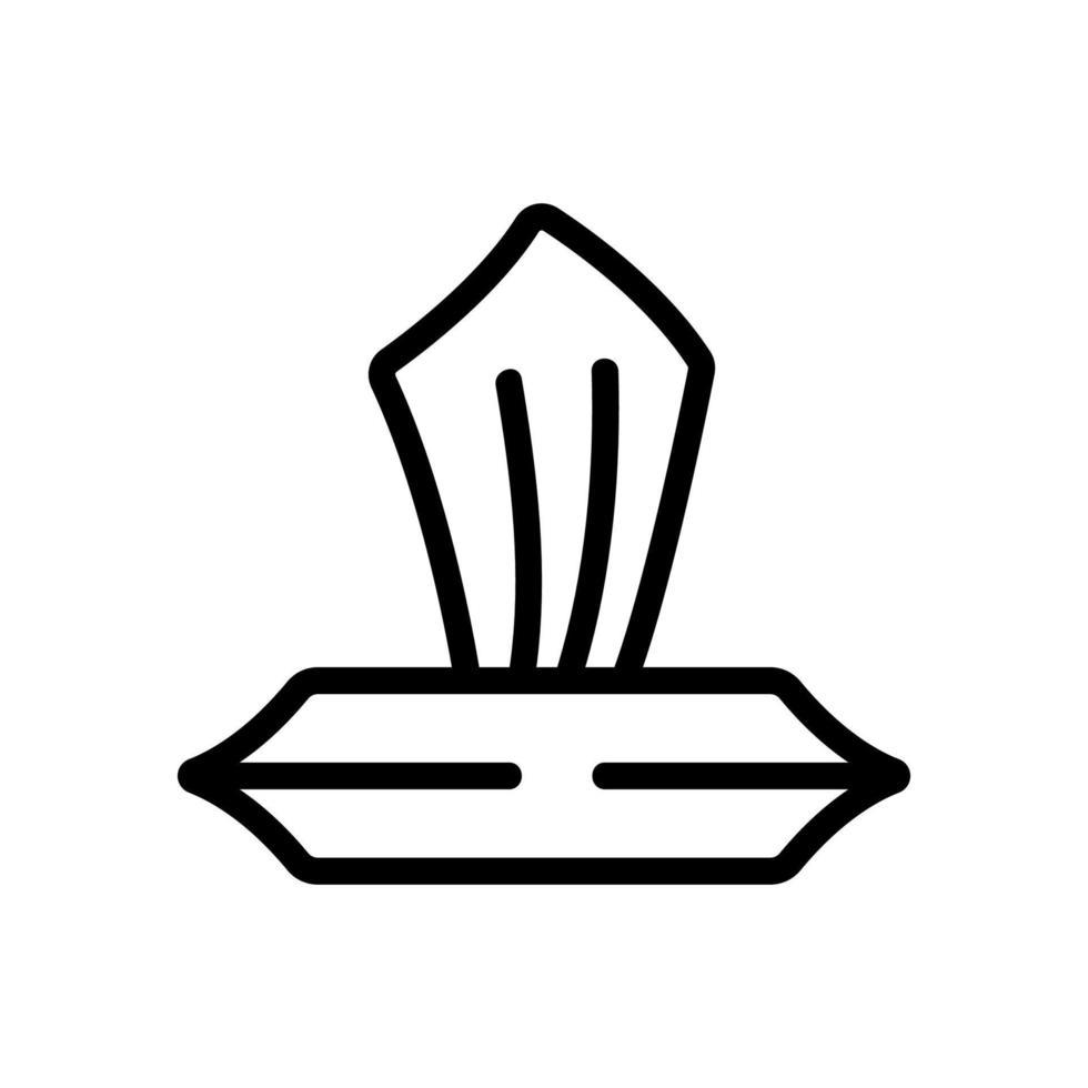 pack with stretched napkins side view icon vector outline illustration