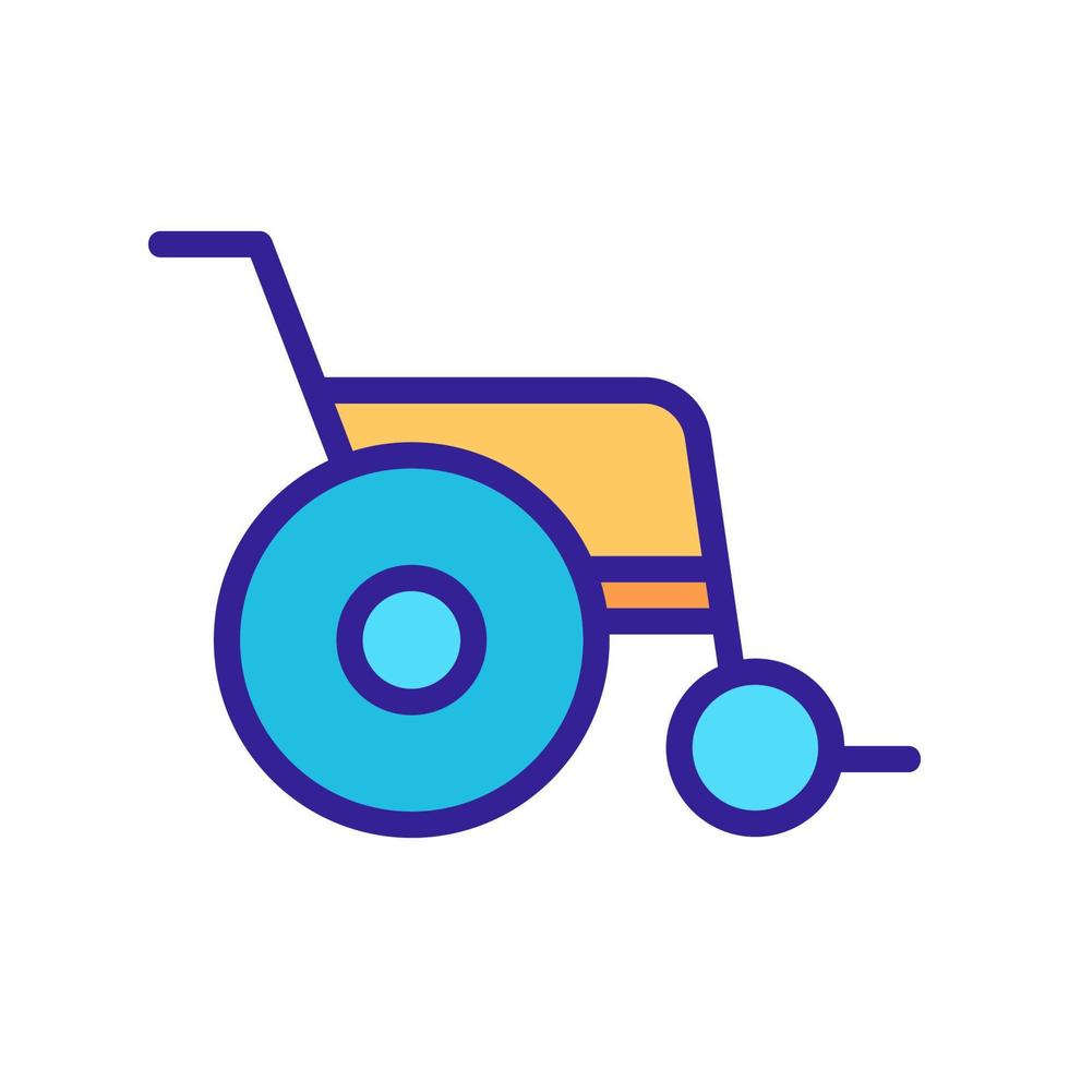 wheelchair icon vector outline illustration