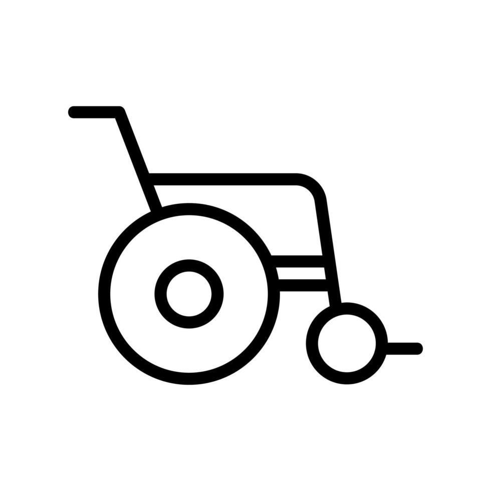 wheelchair icon vector outline illustration