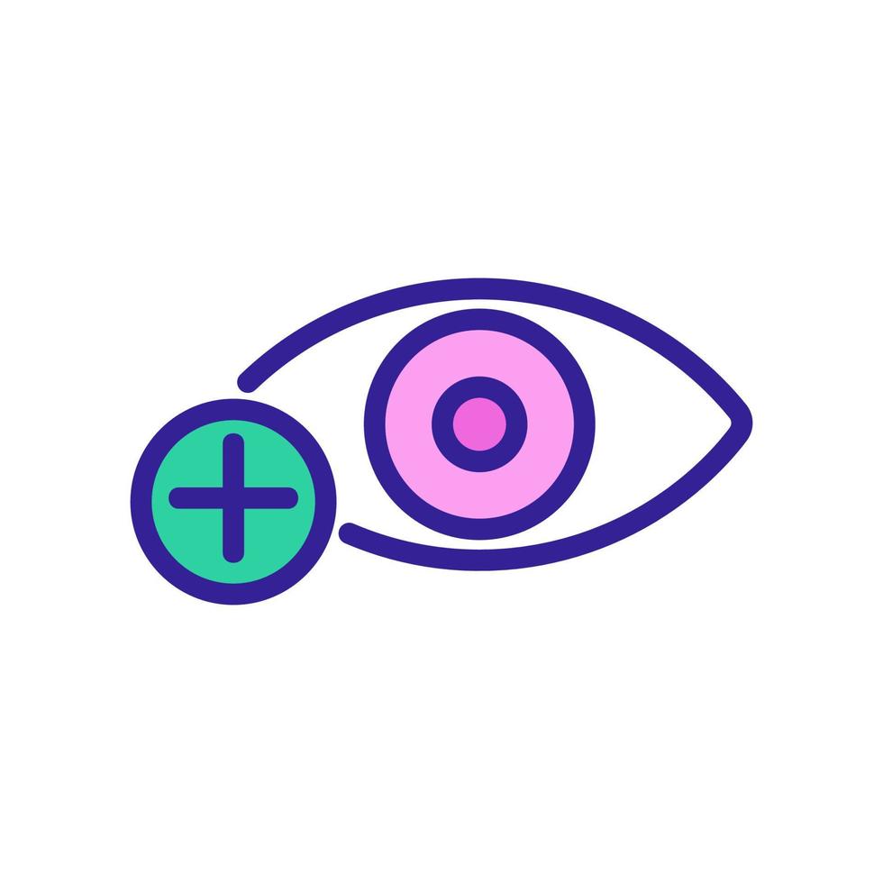 myopia icon vector. Isolated contour symbol illustration vector