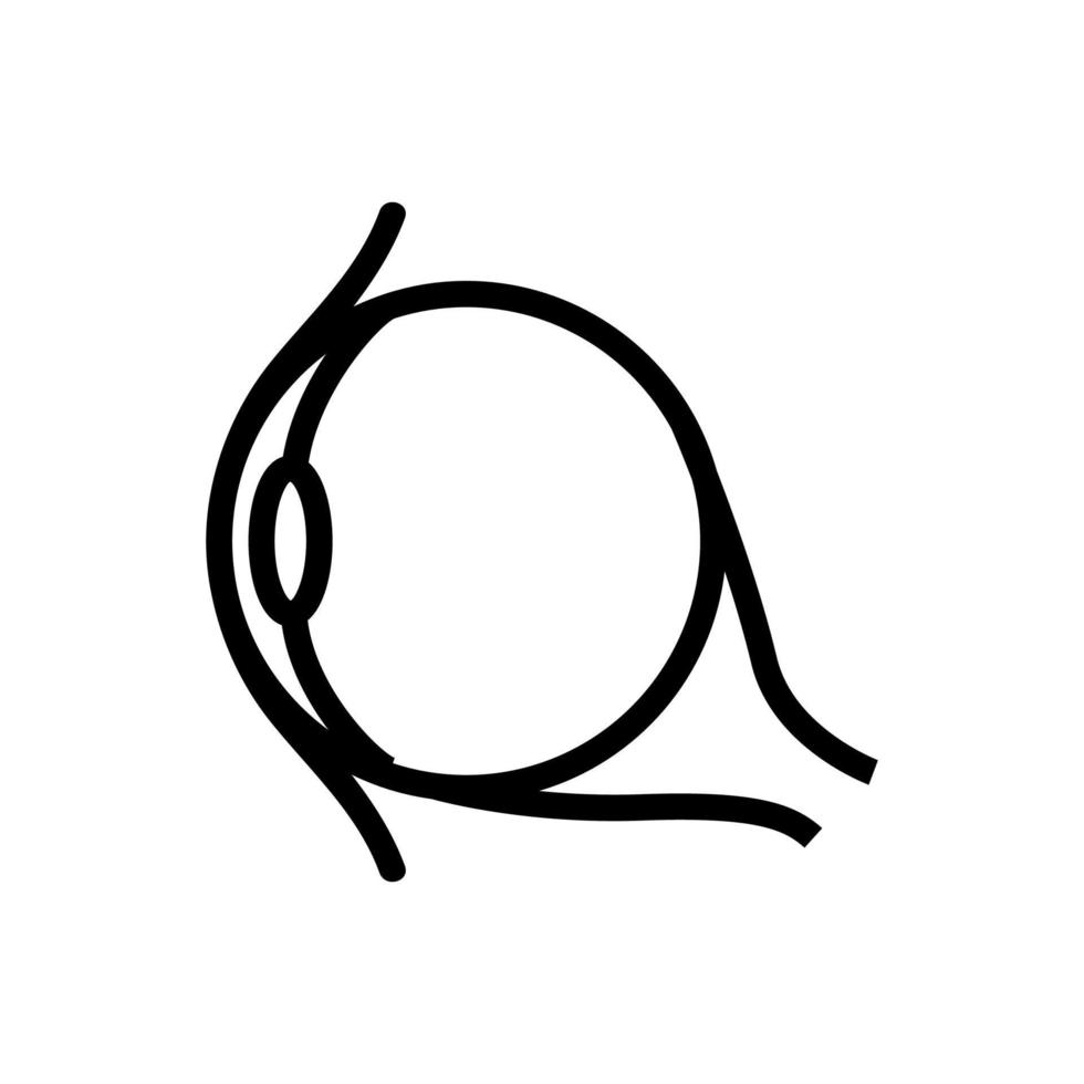 el icono del ojo del hombre es un vector. ilustración de símbolo de contorno aislado vector