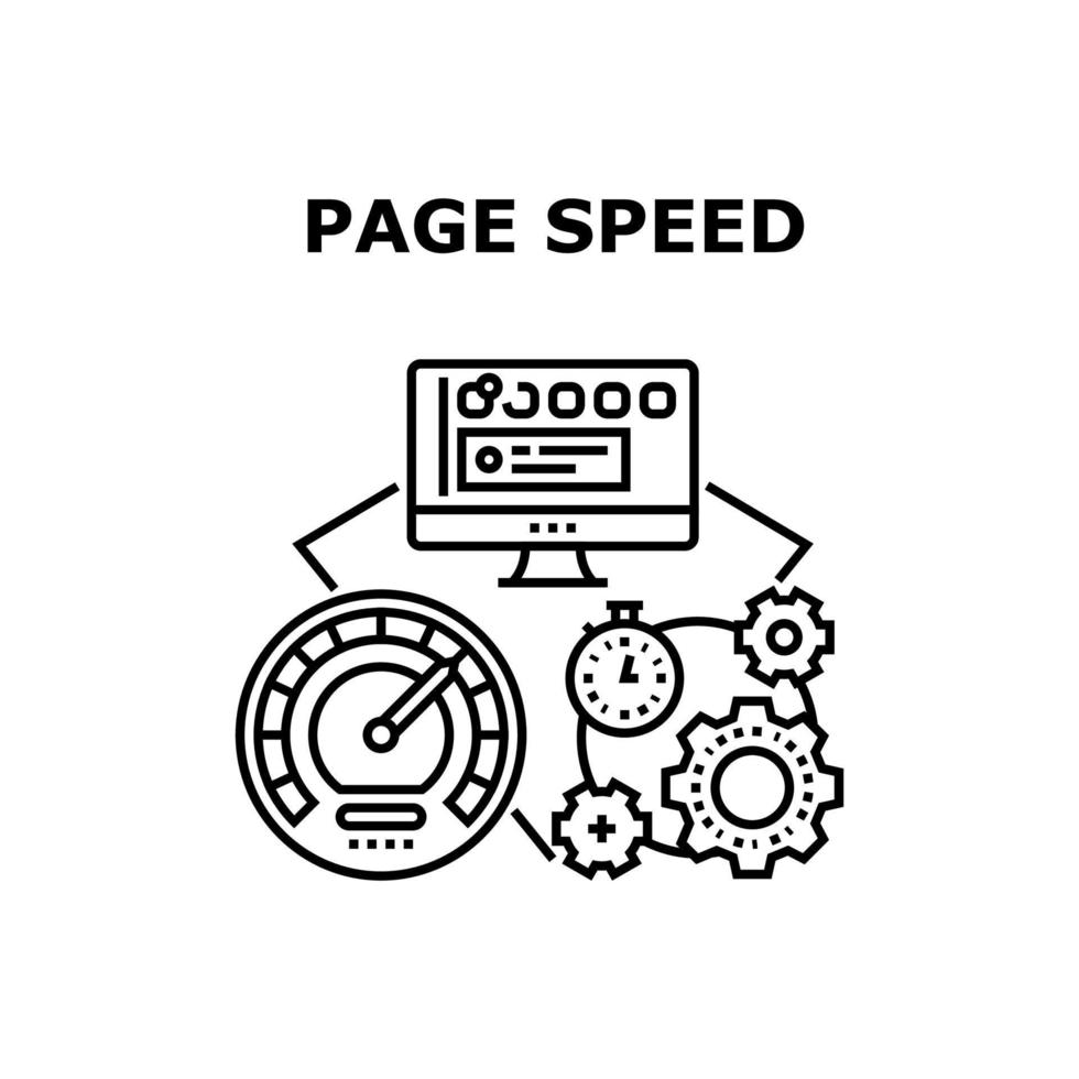 ilustración de vector de icono de velocidad de página