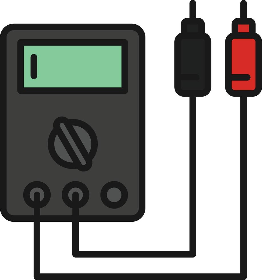 Voltmeter Line Filled vector