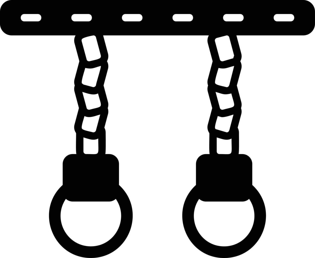 Gym Rings Glyph Icon vector