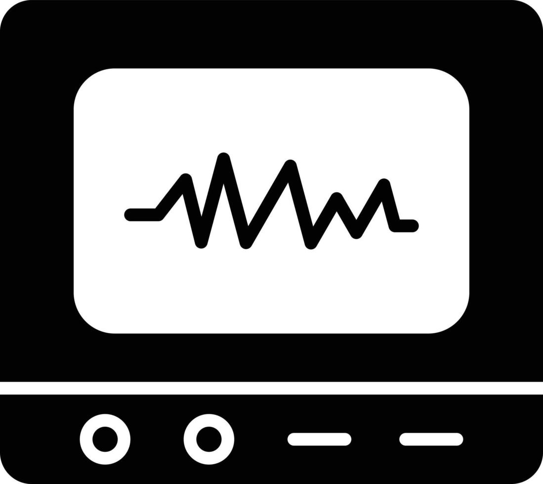 Oscilloscope Glyph Icon vector