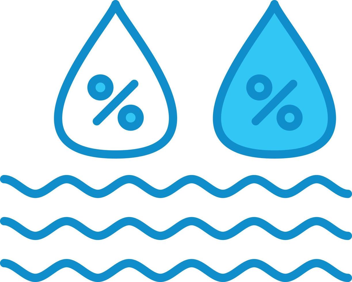 Humidity Line Filled Blue vector