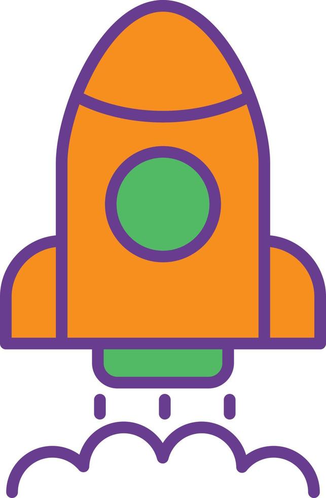 Launch Line Filled Two Color vector