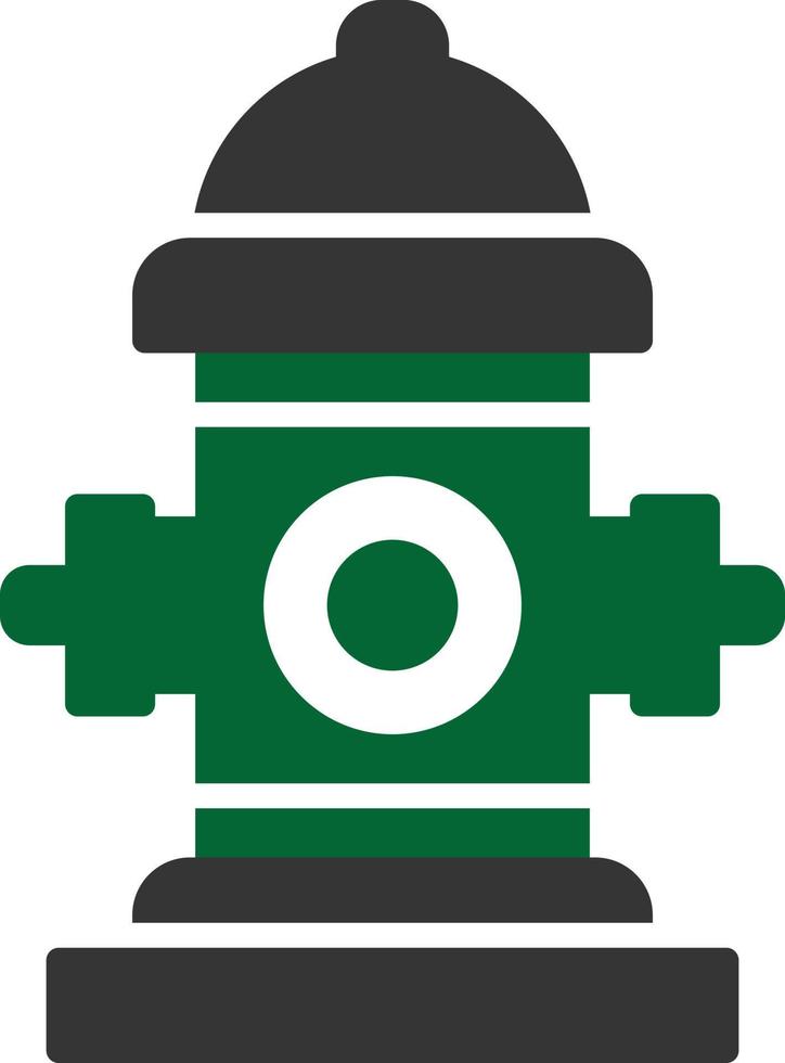 Fire Hydrant Glyph Two Color vector