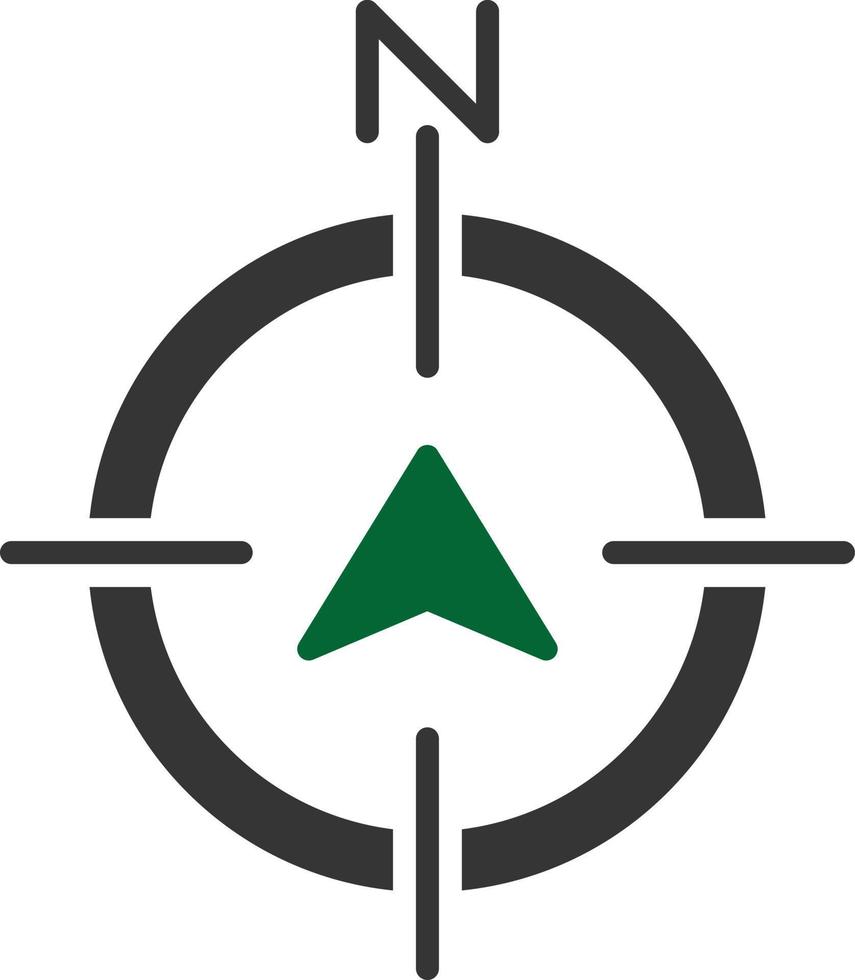 North Glyph Two Color vector