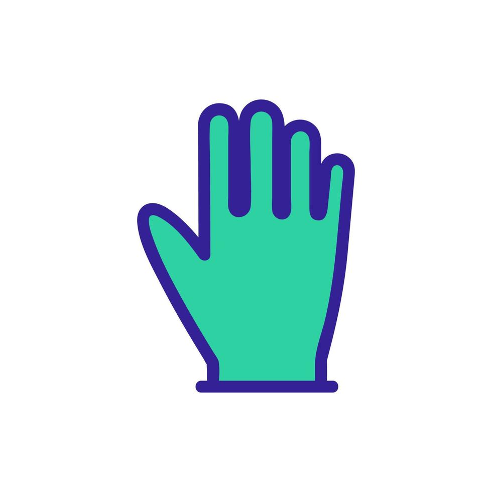 Rubber glove icon vector. Isolated contour symbol illustration vector