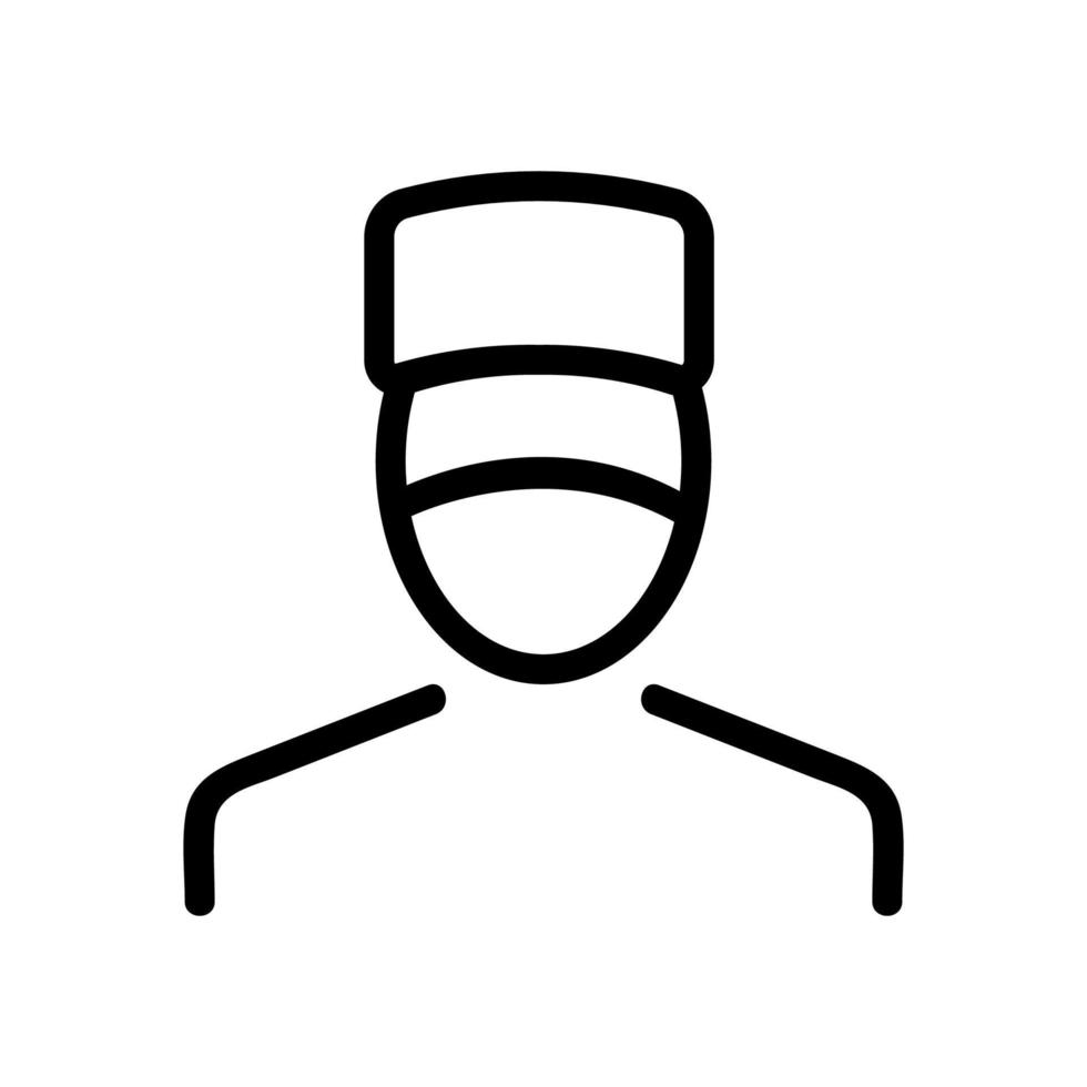 The surgeon s doctor is an icon vector. Isolated contour symbol illustration vector