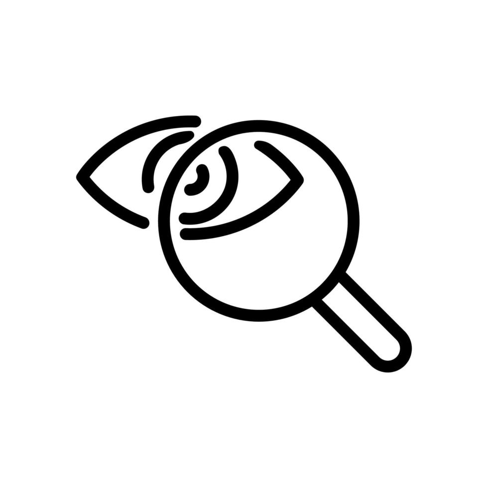 Eye study icon vector. Isolated contour symbol illustration vector