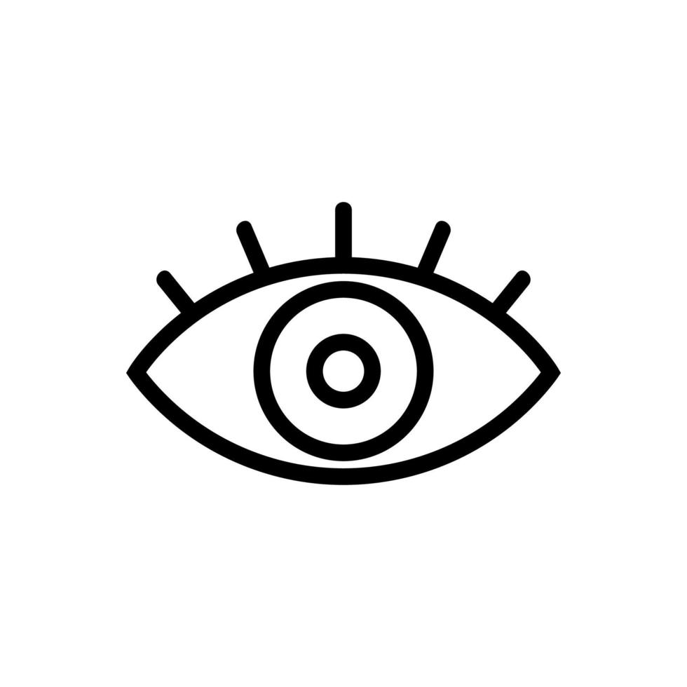 vector de icono de ojo. ilustración de símbolo de contorno aislado