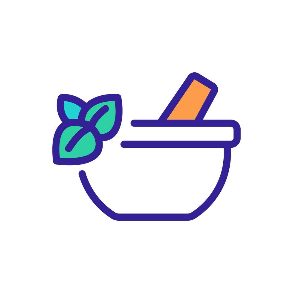 oregano spice mortar icon vector outline illustration