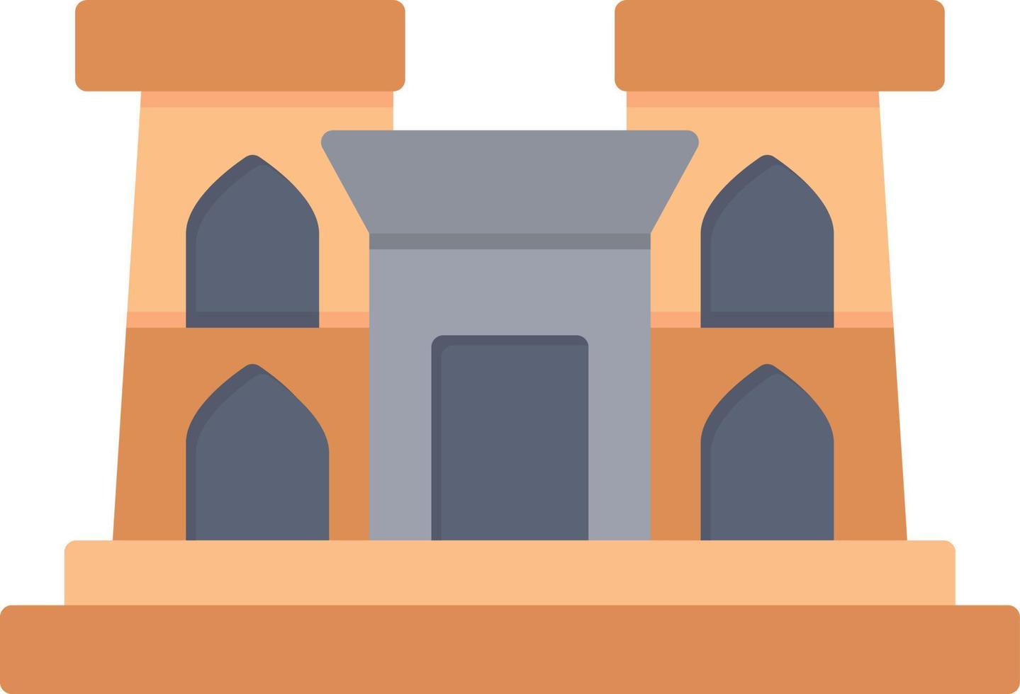 Luxor Temple Flat Icon vector