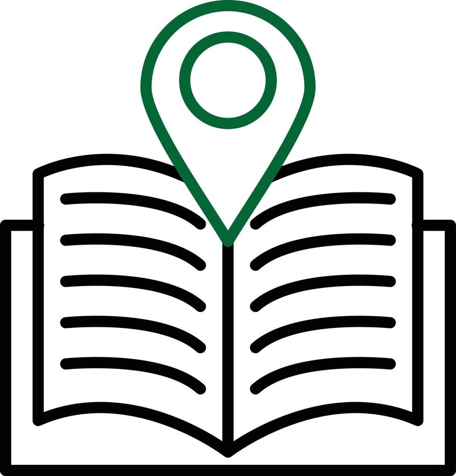 Library Location Line Two Color vector