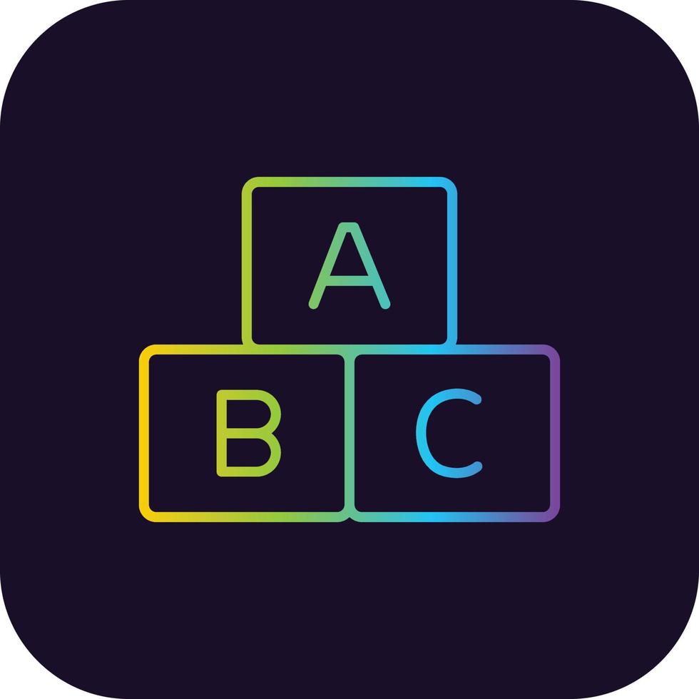 Blocks Gradient Icon vector