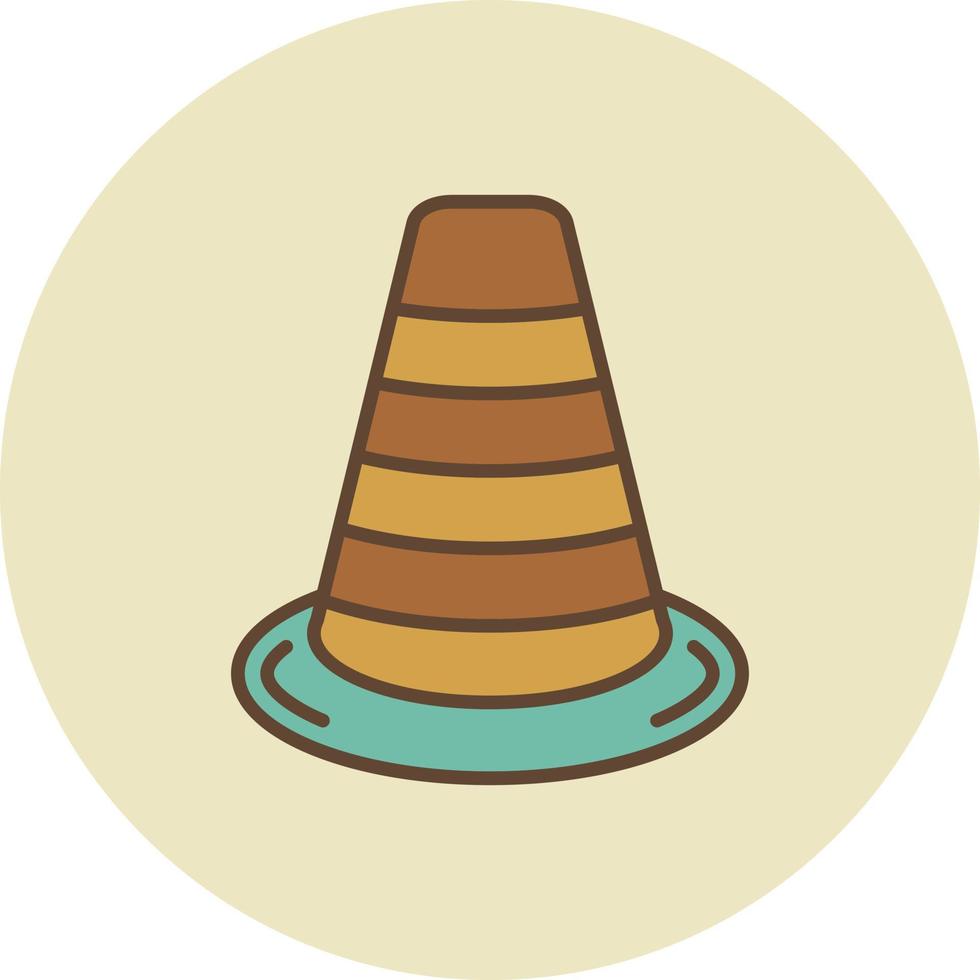 Traffic Cone Filled Retro vector