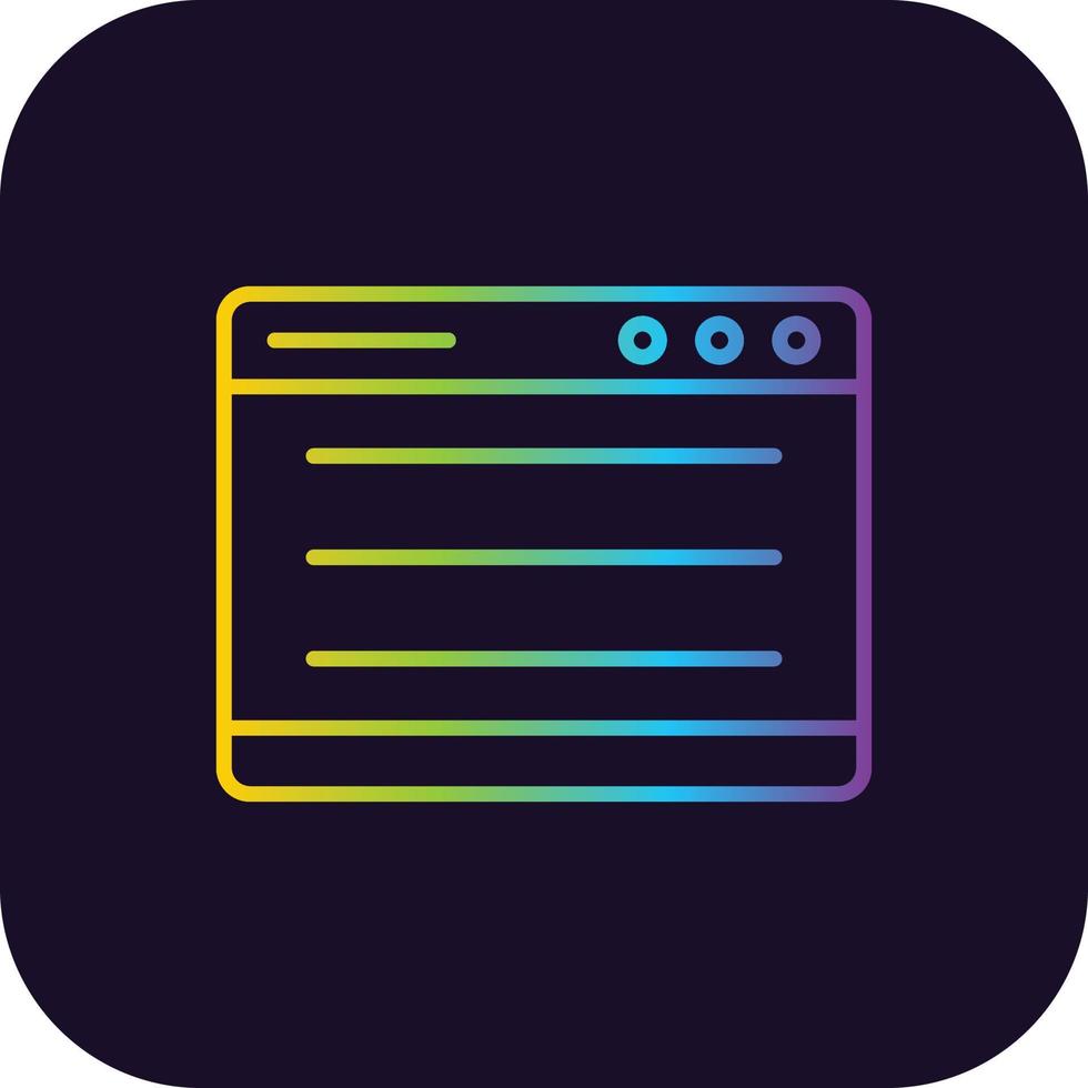 Browser  Gradient Icon vector