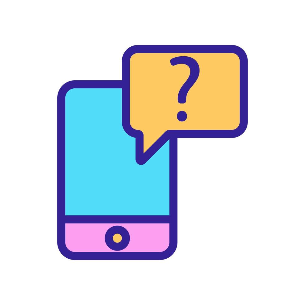 issue phone icon vector. Isolated contour symbol illustration vector