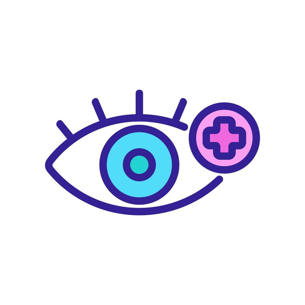 Eye icon vector treatment. Isolated contour symbol illustration