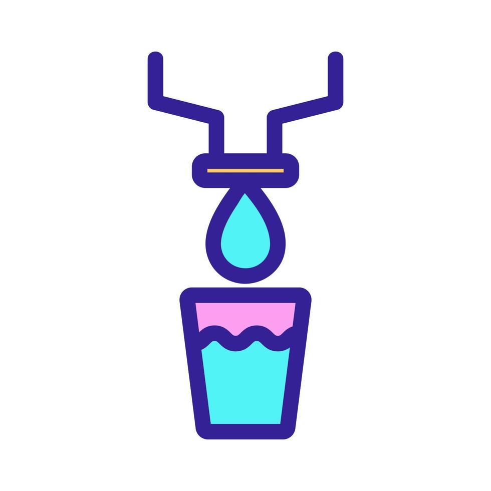 vierta el vector de icono de agua. ilustración de símbolo de contorno aislado