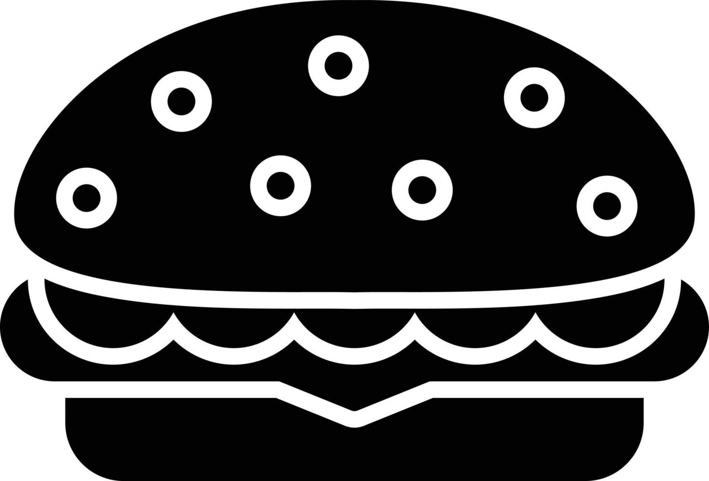 Burger Glyph Icon vector