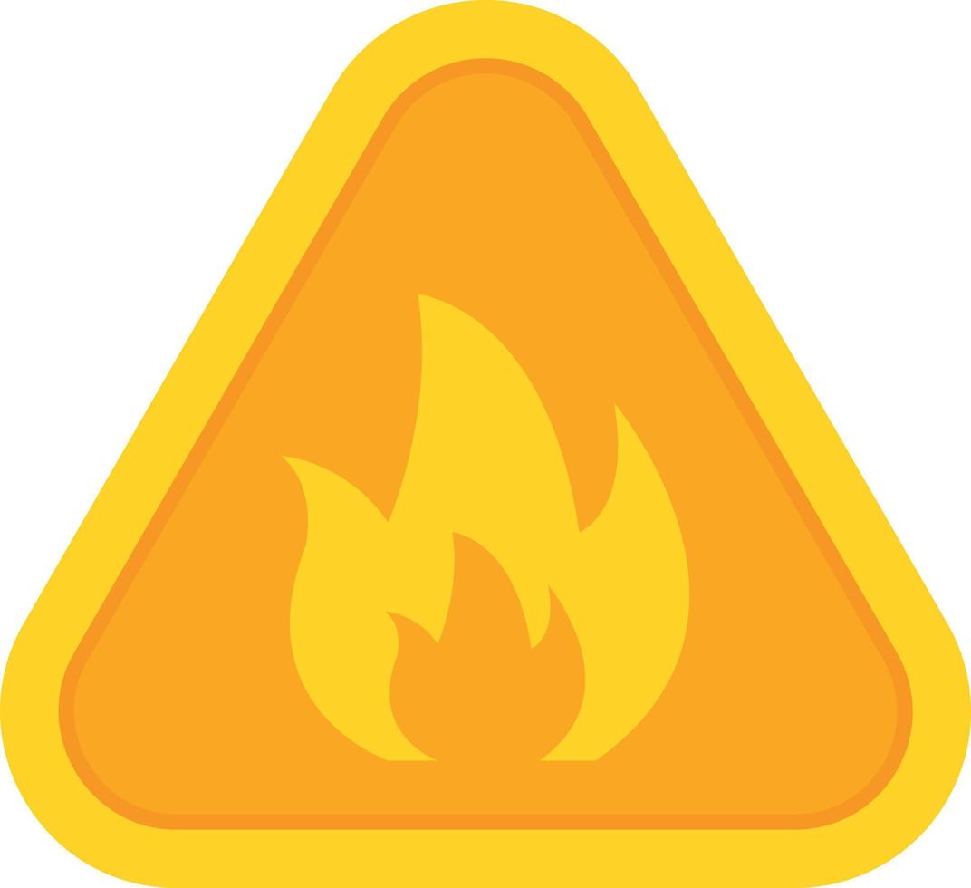 icono plano de fuego vector