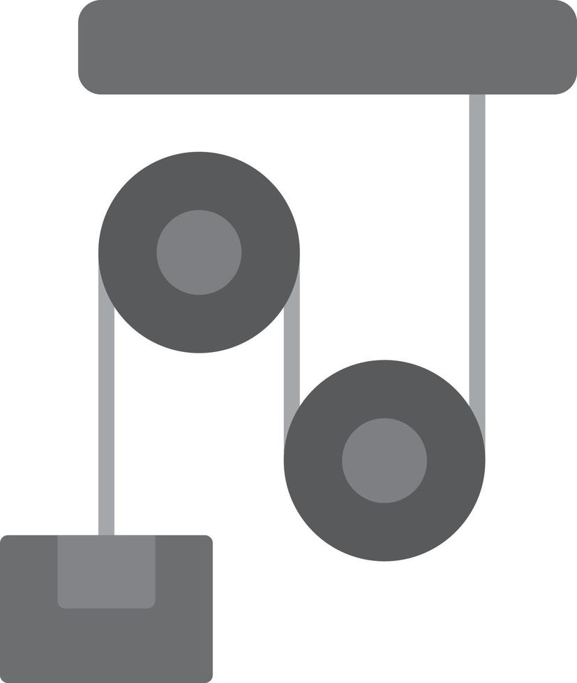 Pulley Flat Greyscale vector