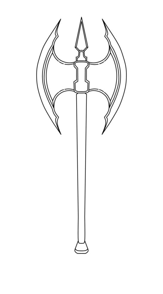 Line art ax design vector