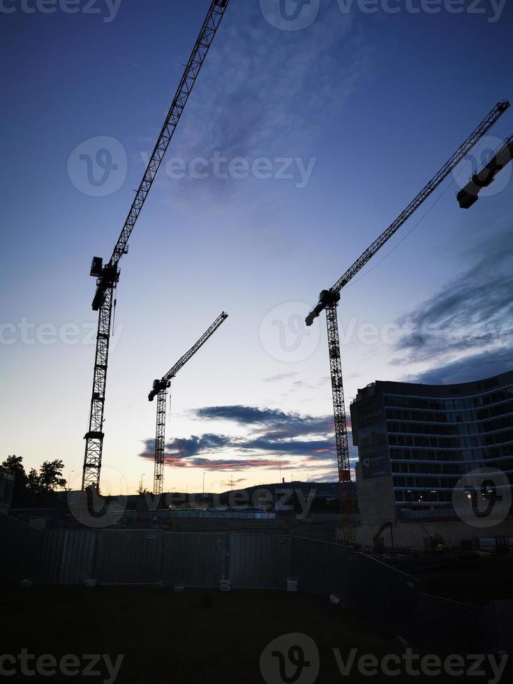 BUDAPEST,HUNGARY-06.19.2020. A crane in the background photo