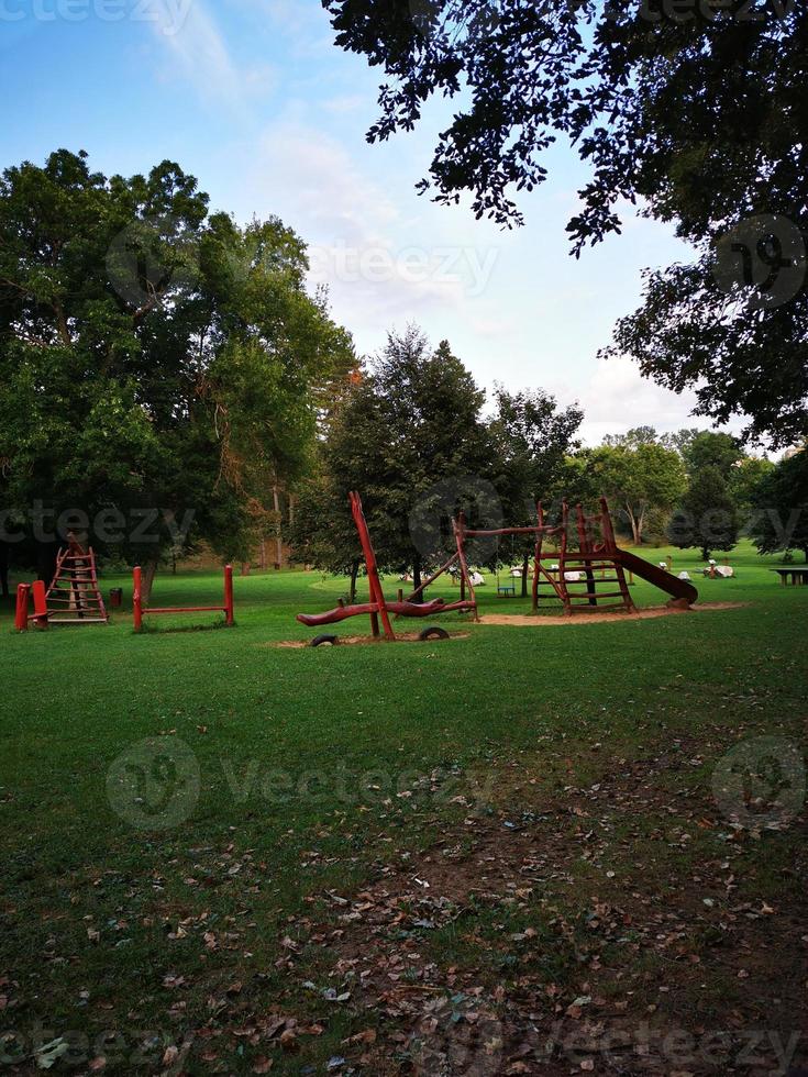 A group of people in a park photo