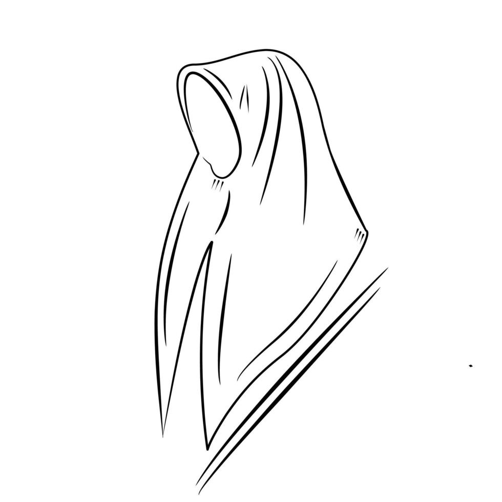 ilustración de vector de icono de hijab largo